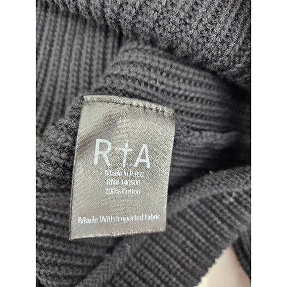 New RtA Langley Sweater Womens S Black Cotton Cut Out Long Sleeve Revolve - Picture 7 of 8